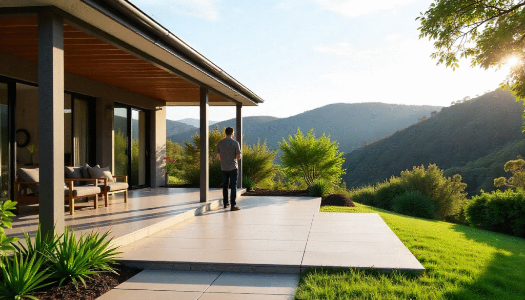 Concrete Anchoring Mount Lofty – Patio and Pergola Preparation on Sloped Backyard