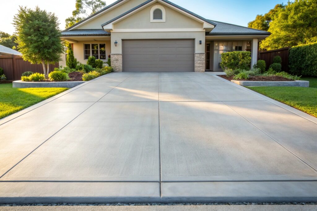 Concrete maintenance East Toowoomba seasonal care showing well-maintained residential driveway