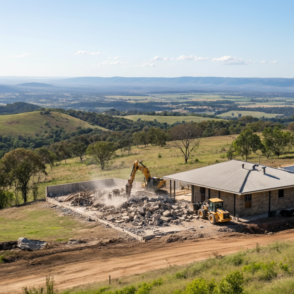 concrete demolition Darling Downs property